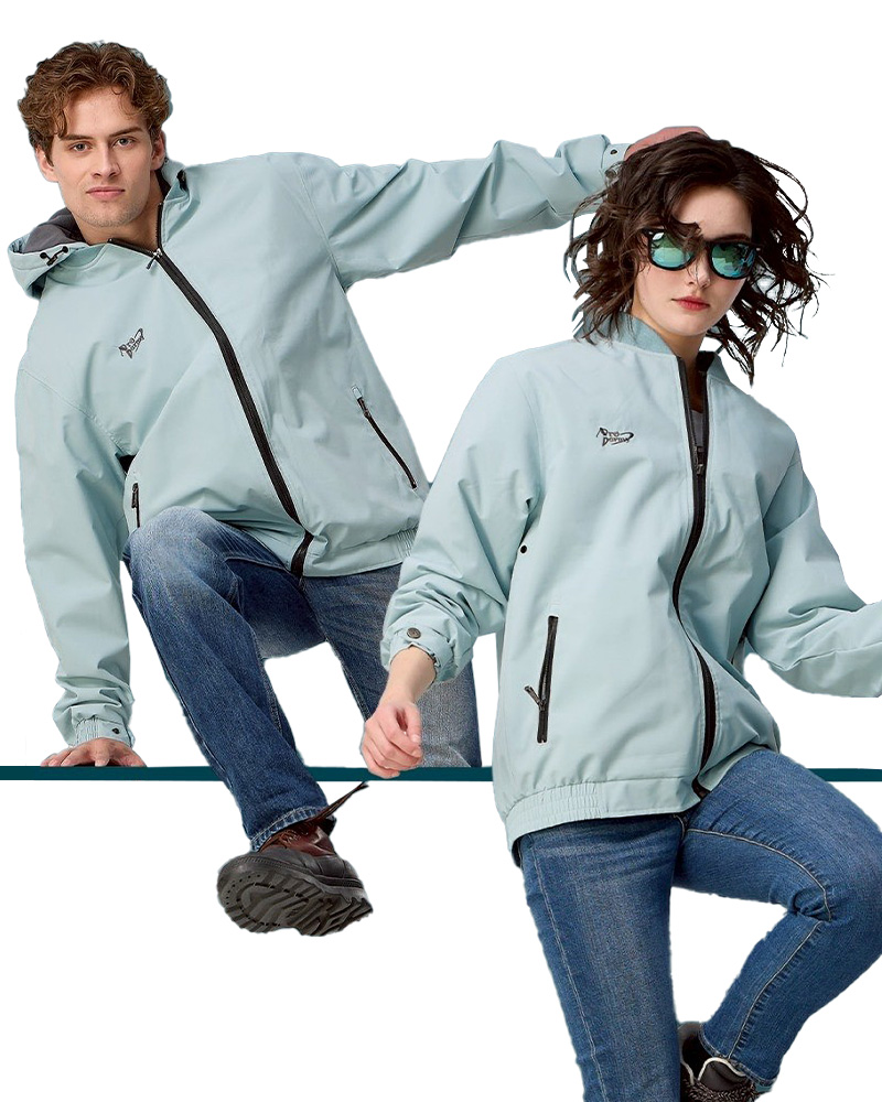 棒球領兩件式鋪棉外套