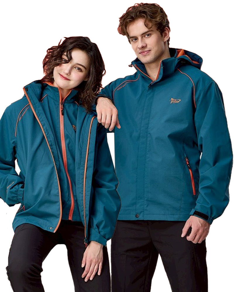 可拆帽兩件式鋪棉外套