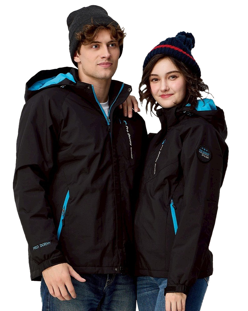 可拆帽鋪棉外套-黑 