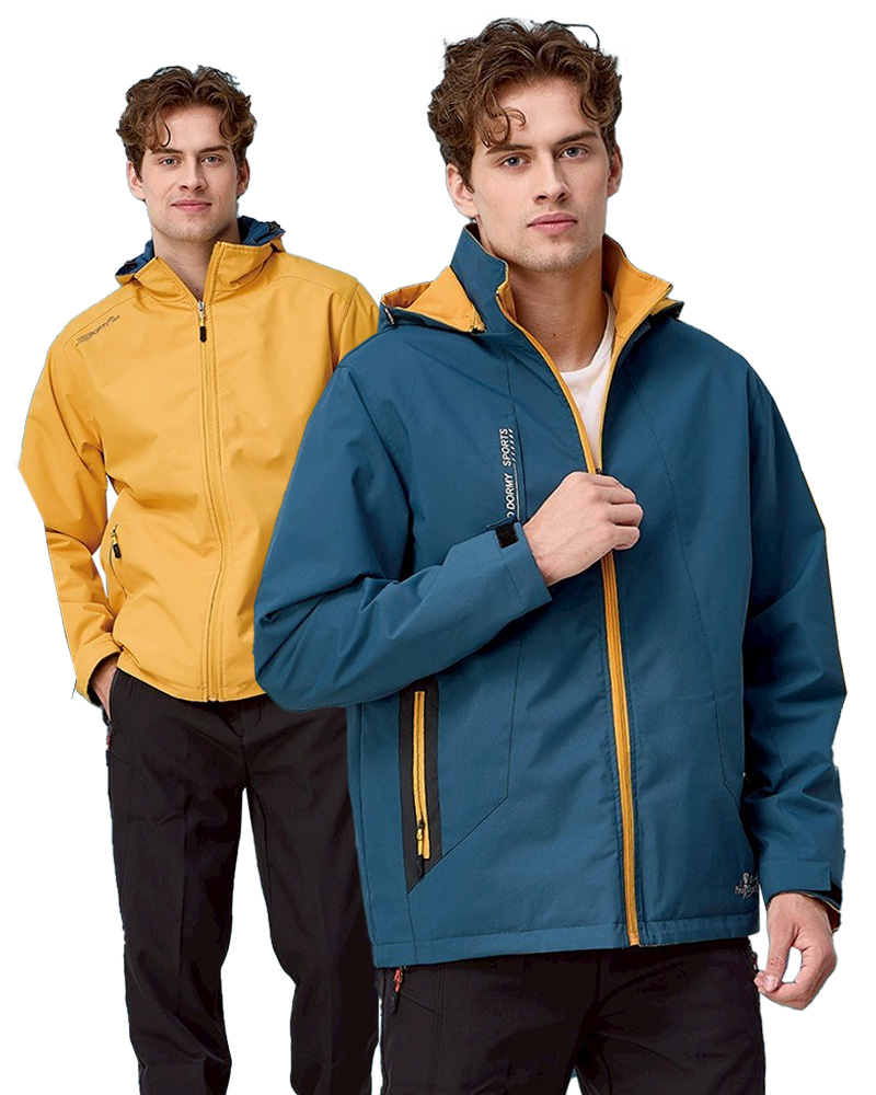 可拆帽雙面穿鋪棉外套