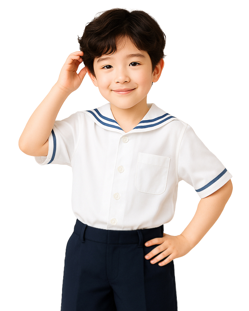 校服制服短袖-白配丈