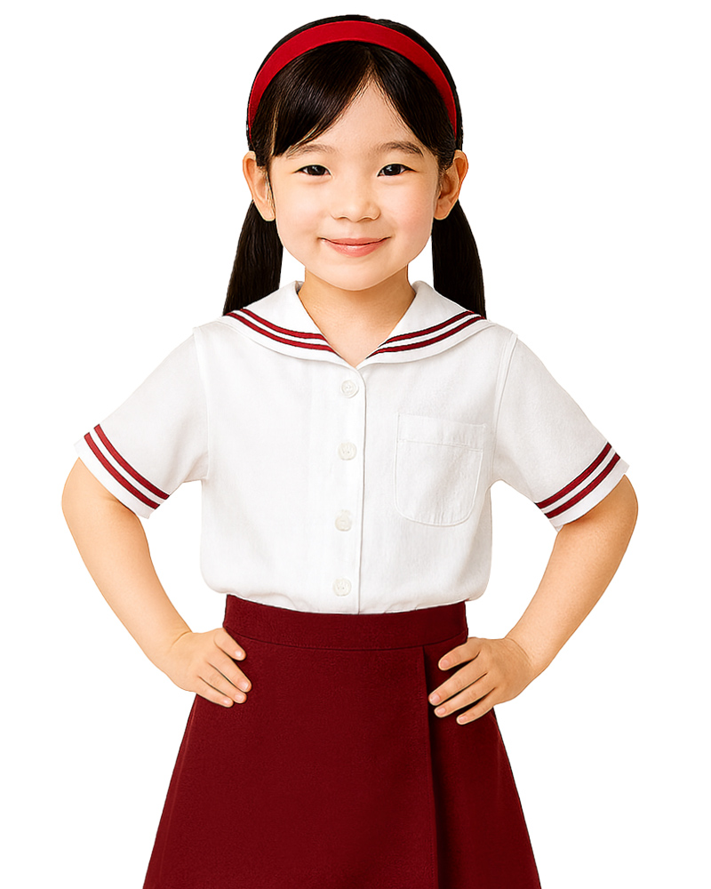 校服制服短袖-白配丈