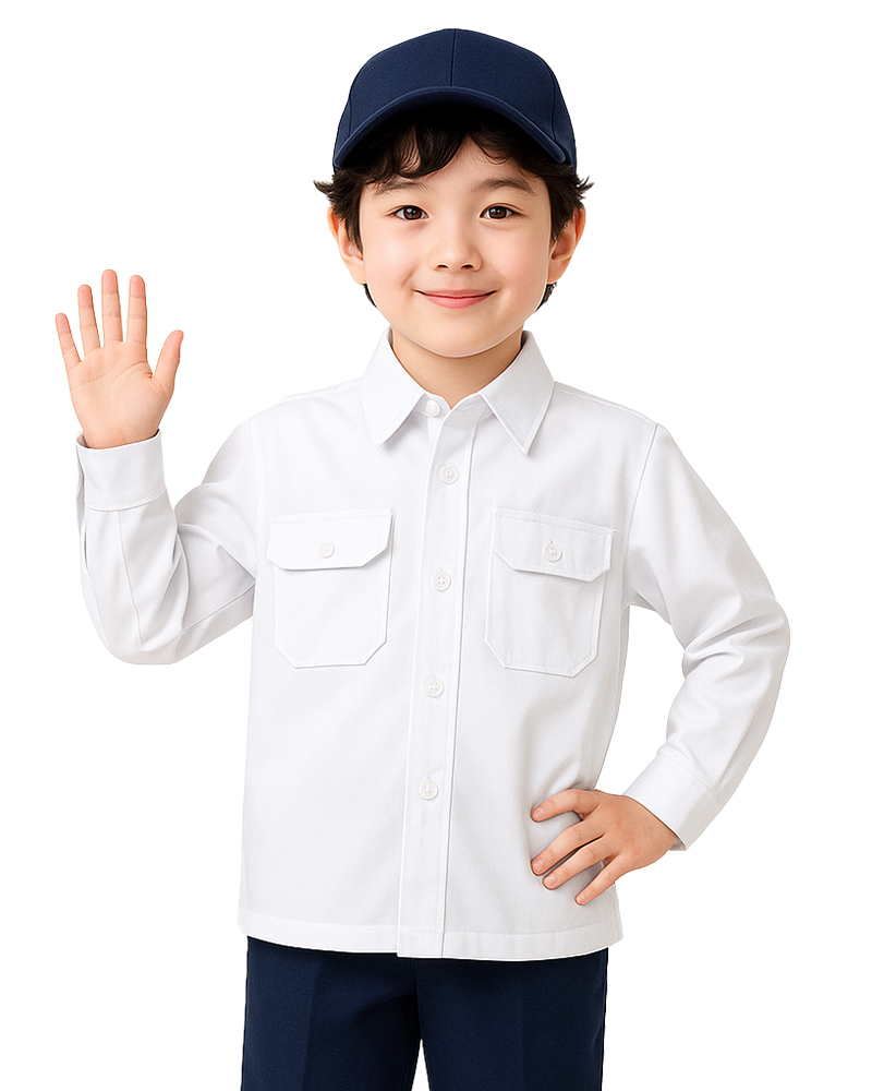 校服制服 白配丈青 