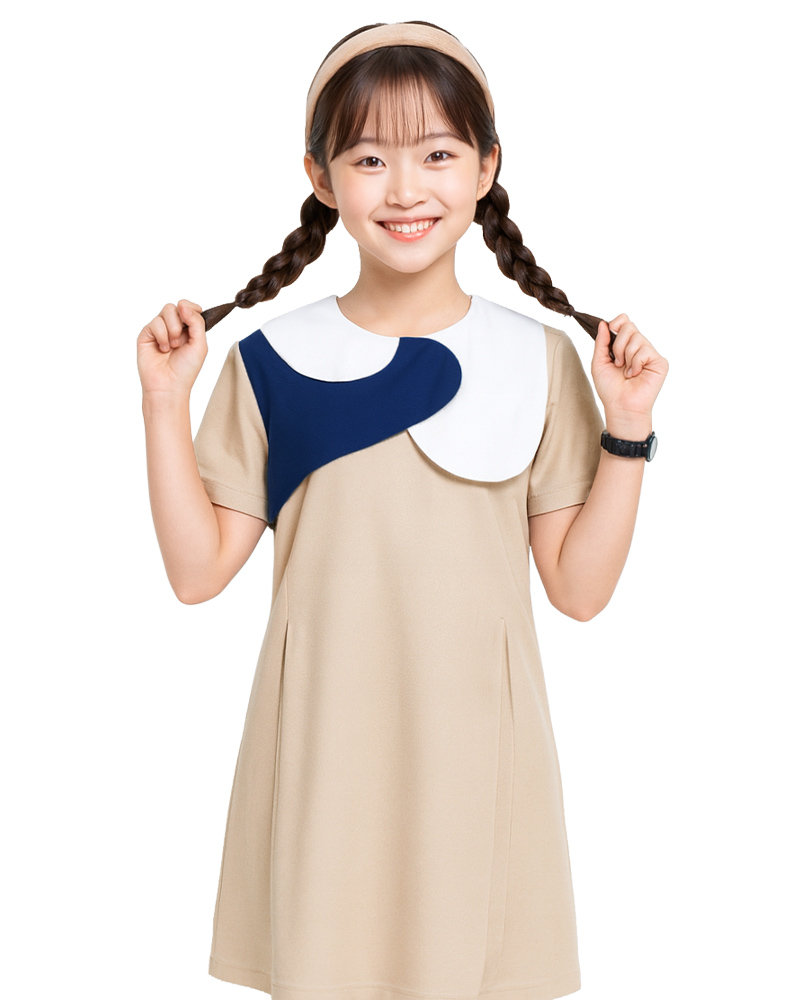 短袖 洋裝 訂製 拼