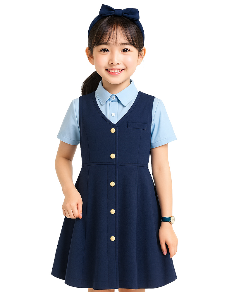 合唱團服 藍色連身百