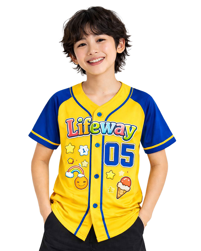 棒球服昇華訂製款-黃