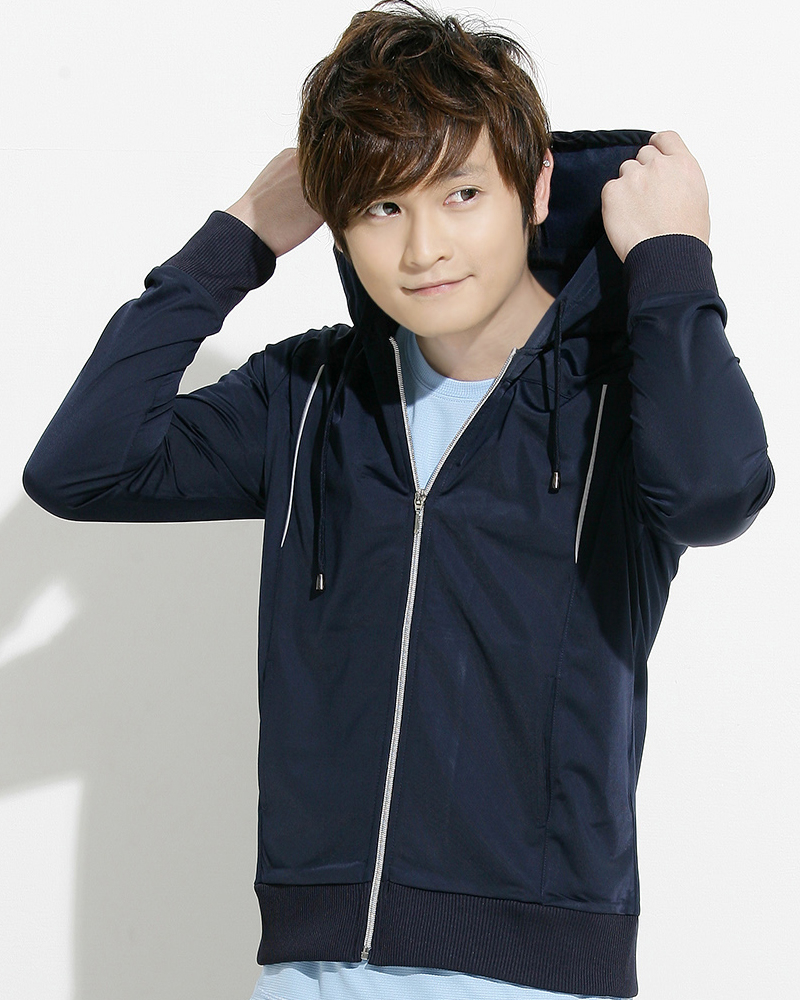 抗UV連帽外套 中性 丈青 CTUVB-A-51