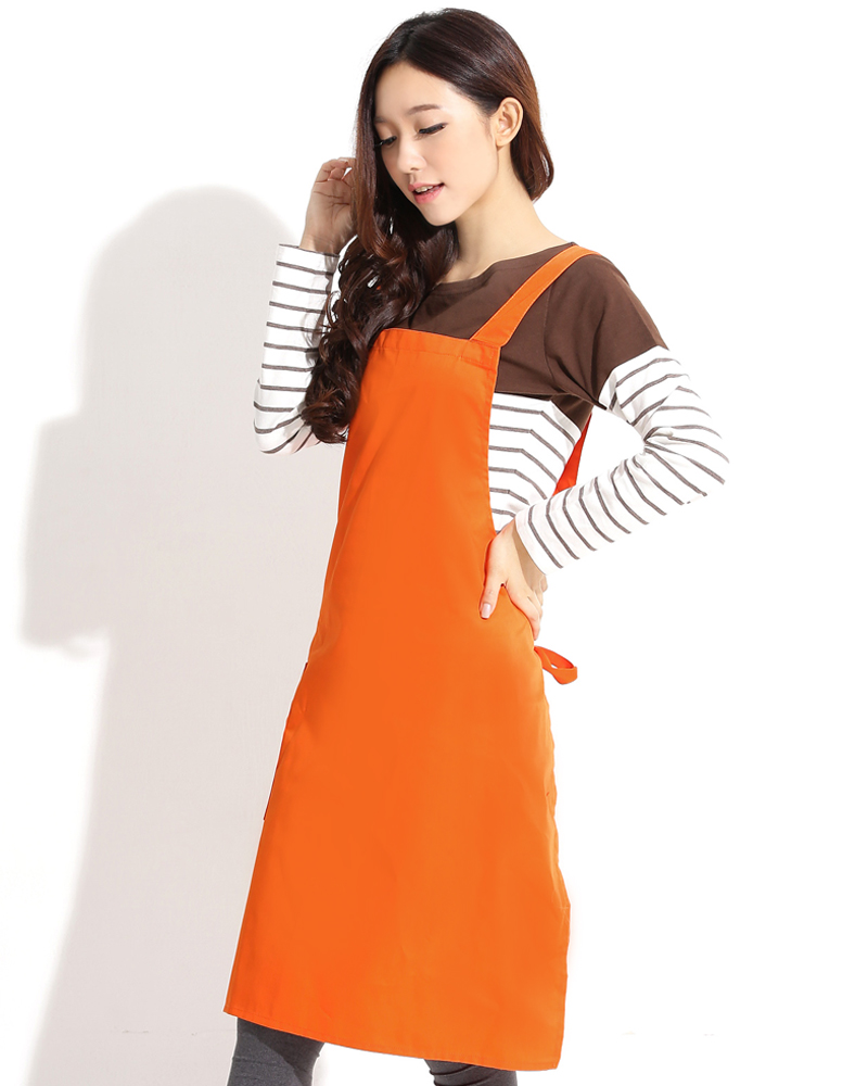 日式圍裙 防潑水圍裙 桔色 APWA-A-20