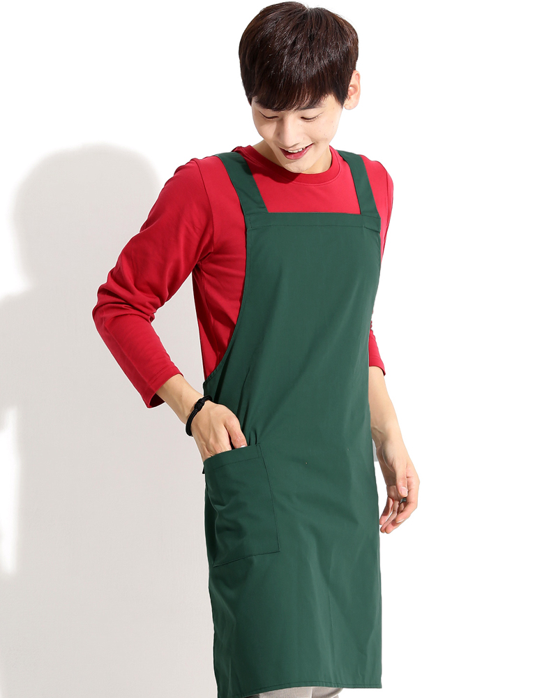 日式圍裙 防潑水圍裙 綠色 APWA-A-46