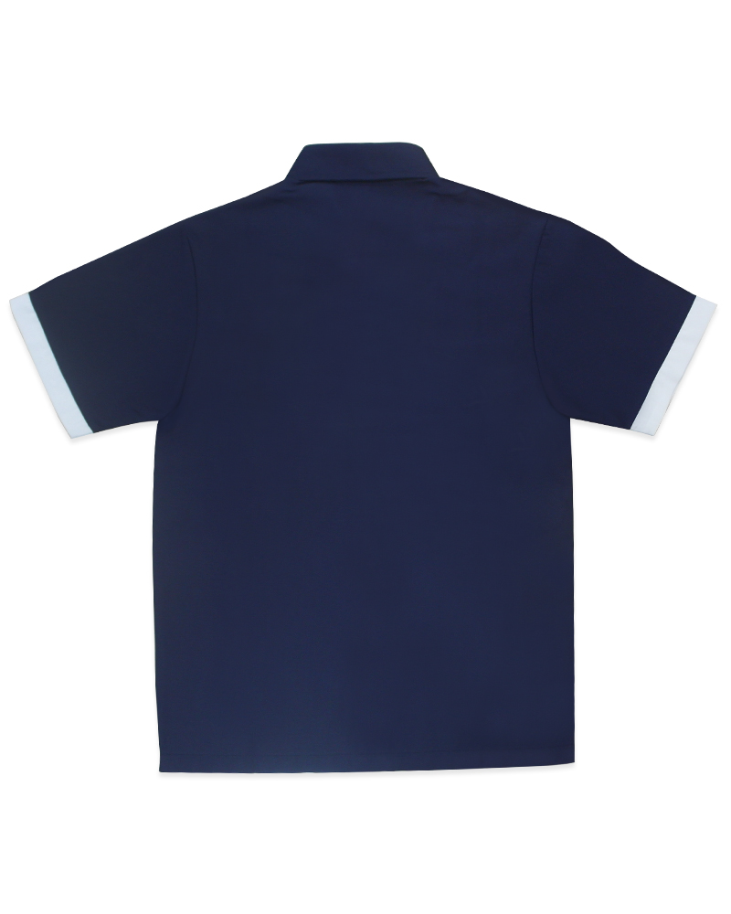 經理服 短袖 訂製款 丈青/白MAG-A17