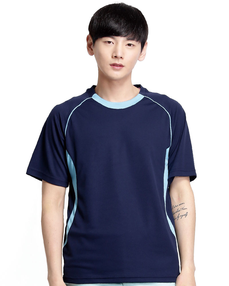 排汗衣 圓領短袖 吸