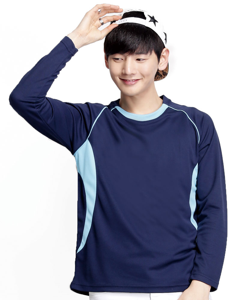 排汗衣 圓領長袖 吸