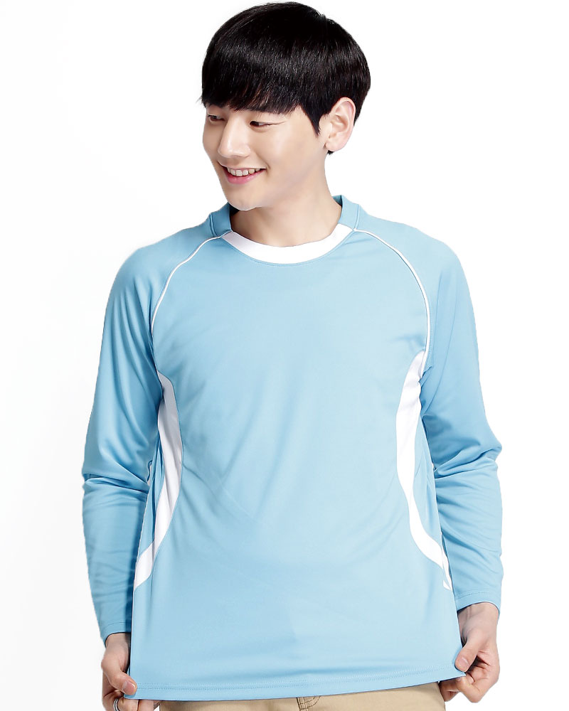 排汗衣 圓領長袖 吸