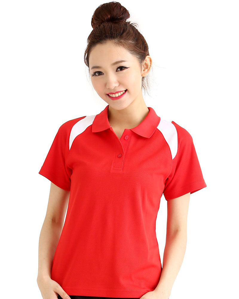 排汗POLO衫 斜肩