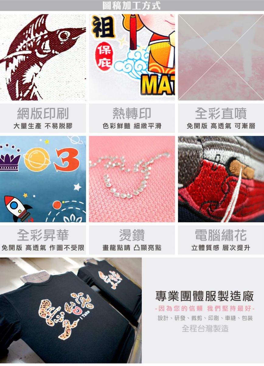 創意家團體服圖案加工介紹